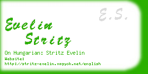 evelin stritz business card